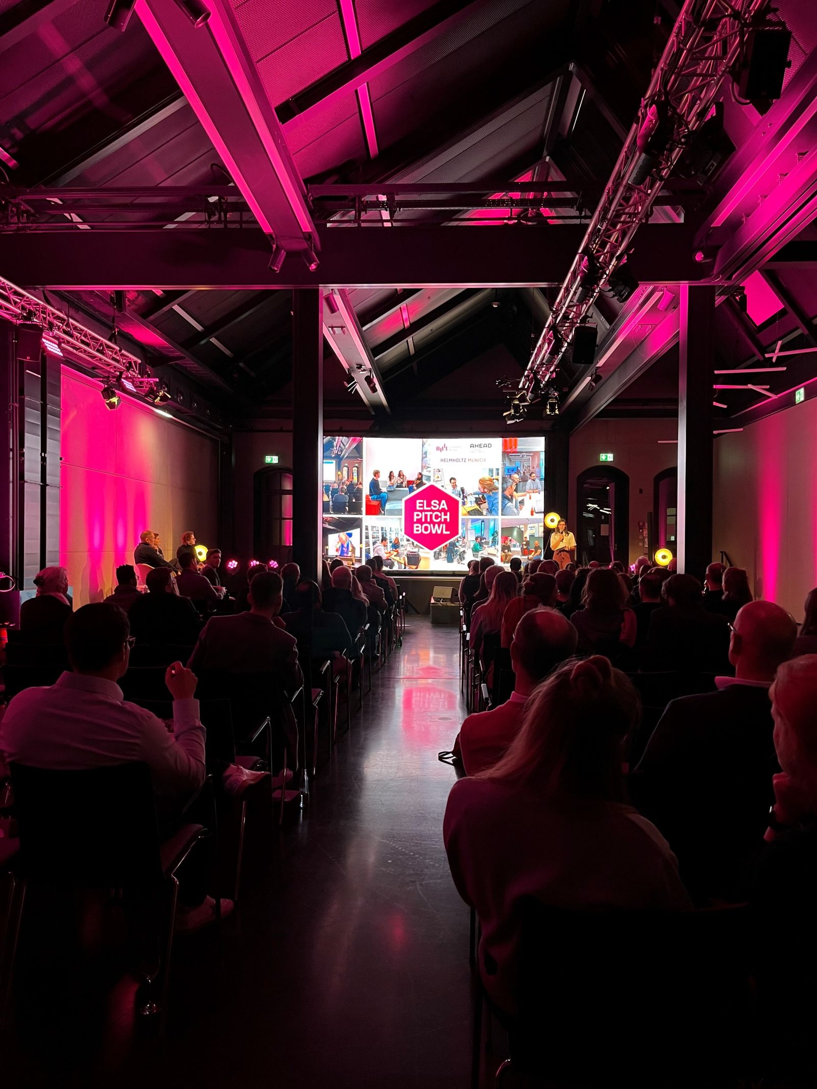 Sheddachhalle Sartorius Quartier während des ELSA Events mit Gästen